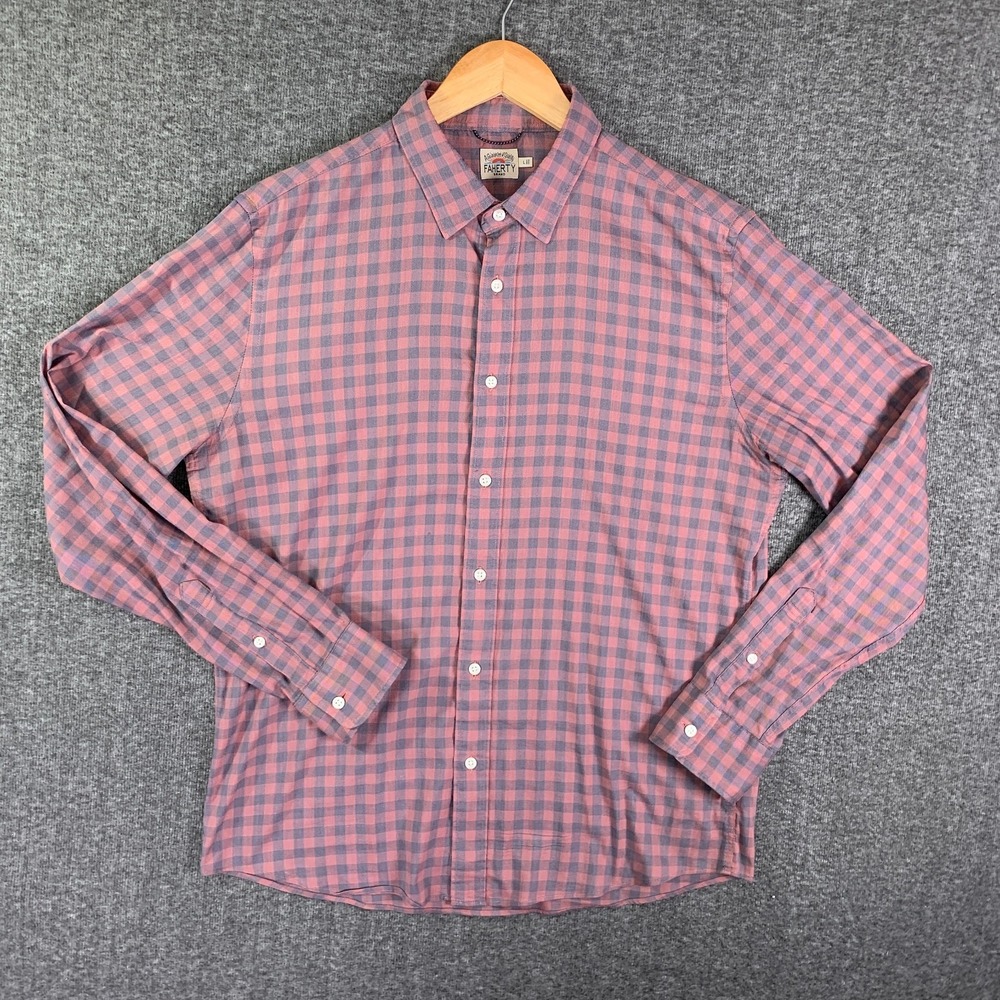 Faherty The Movement Shirt Men Large Check Performance Stretch Button Up